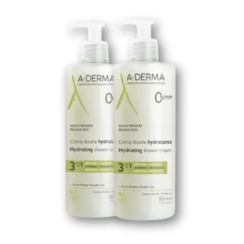 A-Derma Les Indispensables Crema Doccia Idratante Viso Corpo e Capelli Confezione Doppia 2 x 500ml A-Derma Les Indispensables Crema Doccia Idratante Viso Corpo e Capelli Confezione Doppia 2 x 500ml