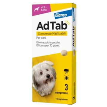 Adtab 3 compresse da 112mg per cani da 2,5 a 5,5 kg