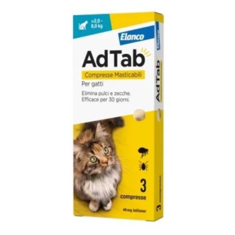 Adtab Gatti 2-8kg - 3 compresse 48mg Adtab Gatti 2-8kg - 3 compresse 48mg