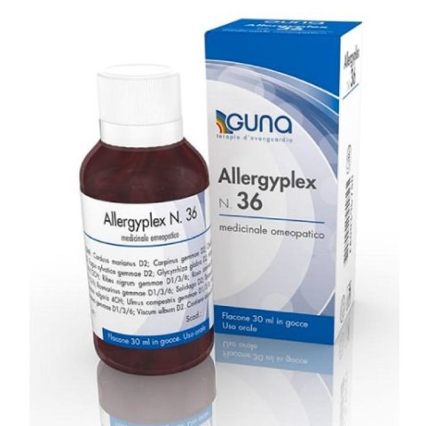 ALLERGYPLEX n.36 Medicinale Omeopatico Guna Gocce 30ml ALLERGYPLEX n.36 Medicinale Omeopatico Guna Gocce 30ml