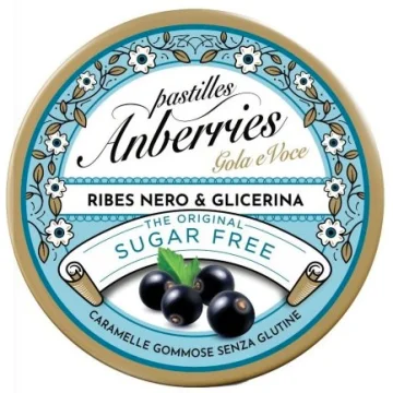 Anberries Caramelle Gola e Voce Ribes Nero & Glicerina