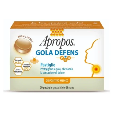 APROPOS GOLA DEFENCE PRO 20 PASTIGLIE MIELE
