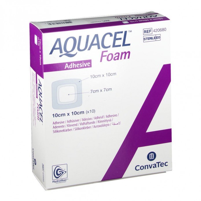 Aquacel Foam adesivo 10X10 10 pz - Protezione per ferite essudanti