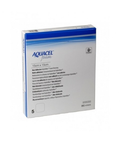 Aquacel Foam non adesivo 15X15 5 pz - Protezione per ferite essudanti