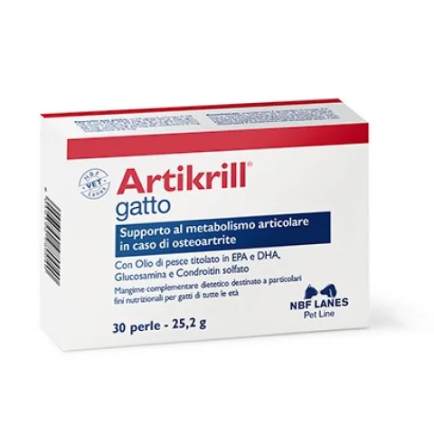 Artikrill Gatto 30 Perle - Supporto al metabolismo articolare in caso di osteoartrite