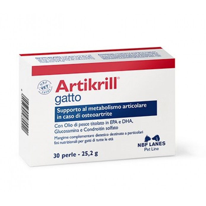 Artikrill Gatto 30 Perle - Supporto al metabolismo articolare in caso di osteoartrite