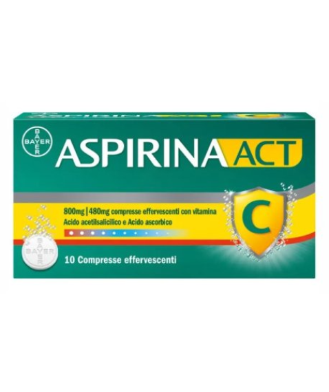 Aspirina act 10 compresse effervescenti