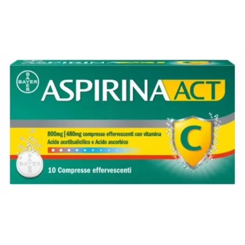 Aspirina act 10 compresse effervescenti