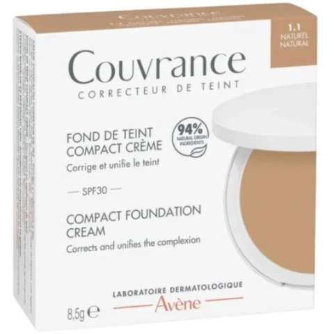 Avene Couvrance Fondotinta Compatto in Crema Tinta 1.1 Naturale