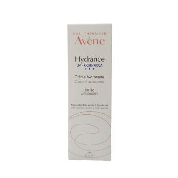 Avène Hydrance UV Ricca Crema Idratante SPF30 per Pelli Sensibili Secche e Molto Secche Viso 40 ml