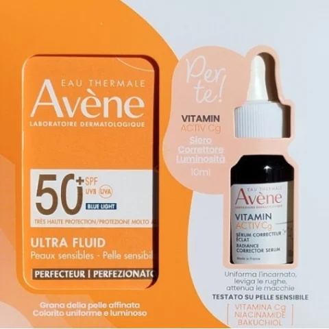 Avene Solare Ultrafluid protezione 50+ e Vitamin Activ Cg 10ml