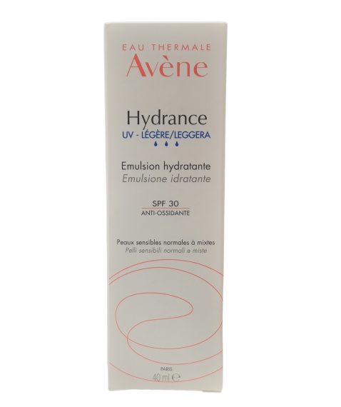 Avène Hydrance UV Leggera Emulsione Idratante SPF30 per Pelli Sensibili Normali e Miste Viso 40 ml
