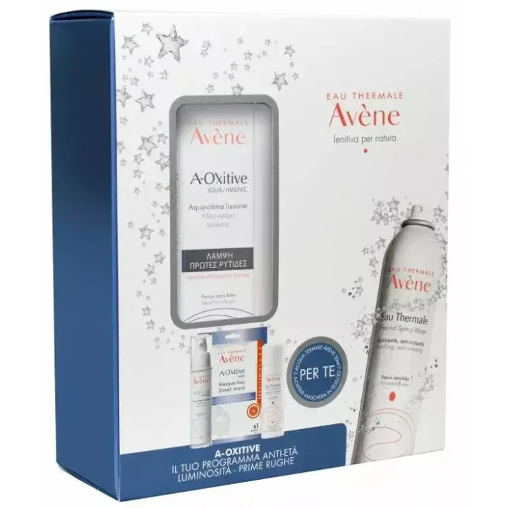 Av&egrave;ne Cofanetto Natale A-Oxitive Antiet&agrave; Luminosit&agrave;-Prime Rughe 3 Pezzi