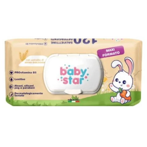 BABYSTAR SALVIETTINE BEBE' AVENA 120 pz
