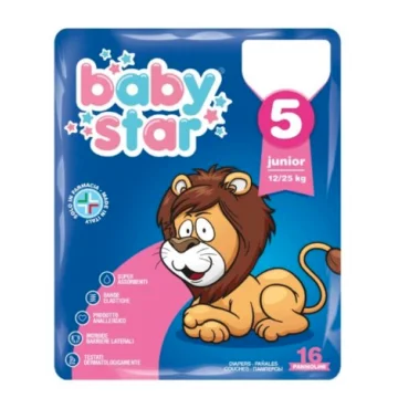 BABYSTAR 16 Pannolini JUNIOR Taglia 5 12-25kg