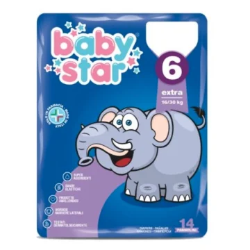 BABYSTAR 14 PANNOLINI 16/30KG Taglia 6 EXTRA
