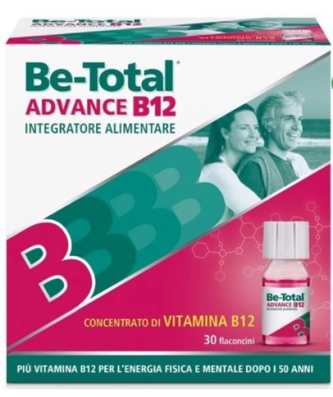 Be-Total Advance B12 30 Flaconcini - Integratore alimentare per la stanchezza fisica e mentale