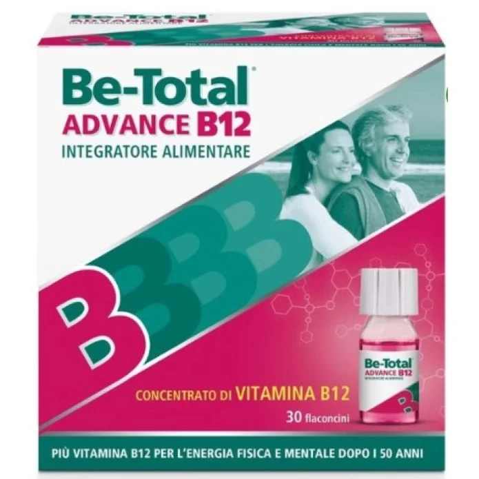 Be-Total Advance B12 30 Flaconcini - Integratore alimentare per la stanchezza fisica e mentale