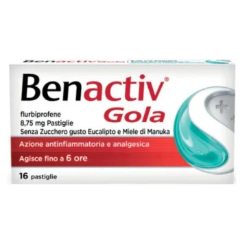 BENACTIV GOLA 16 pastiglie senza zucchero eucalipto e miele di Manuka