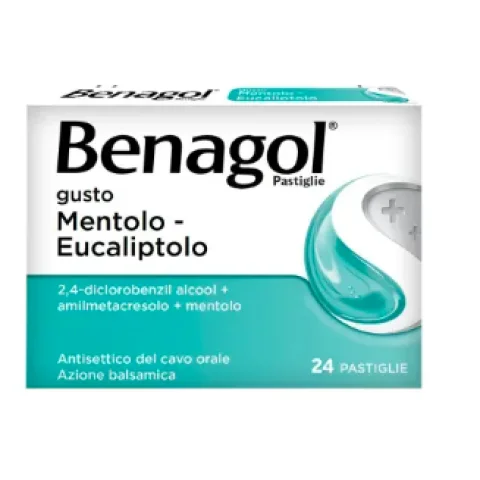 Benagol 24 pastiglie gusto Mentolo-Eucaliptolo Benagol 24 pastiglie gusto Mentolo-Eucaliptolo