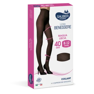 Sauber Collant Velato Nero Taglia 2