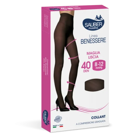 Sauber Collant Velato Nero Taglia 2