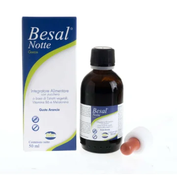 Besal Notte Gocce 50 ml - Integratore alimentare per favorire il sonno e il rilassamento
