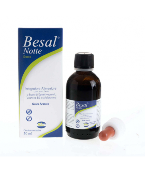 Besal Notte Gocce 50 ml - Integratore alimentare per favorire il sonno e il rilassamento