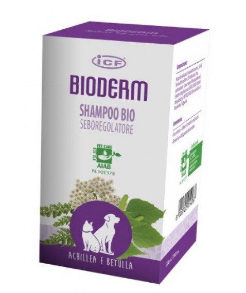 Bioderm Shampoo Bio Seboregolatore per Cani e Gatti 220 ml