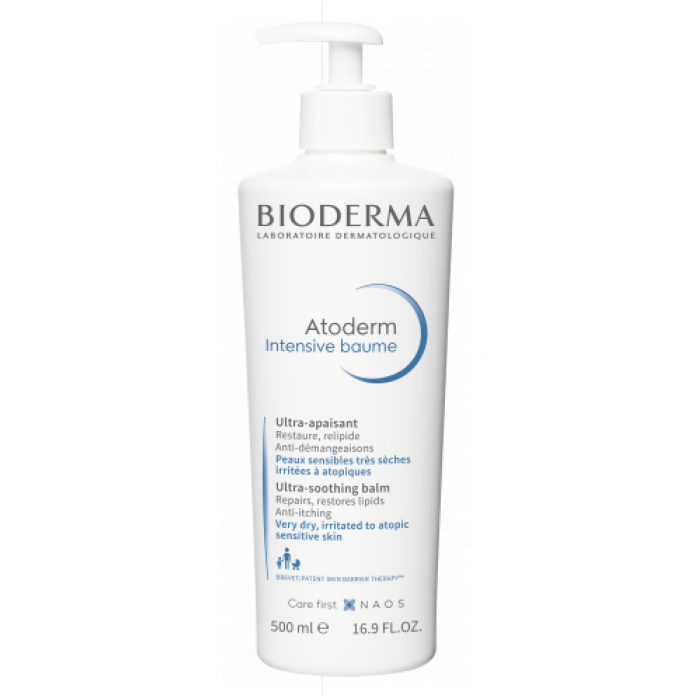 Bioderma Atoderm Intensive Baume 500 ml - Balsamo intensivo relipidante e antiprurito per pelli da molto secche irritate ad atopiche