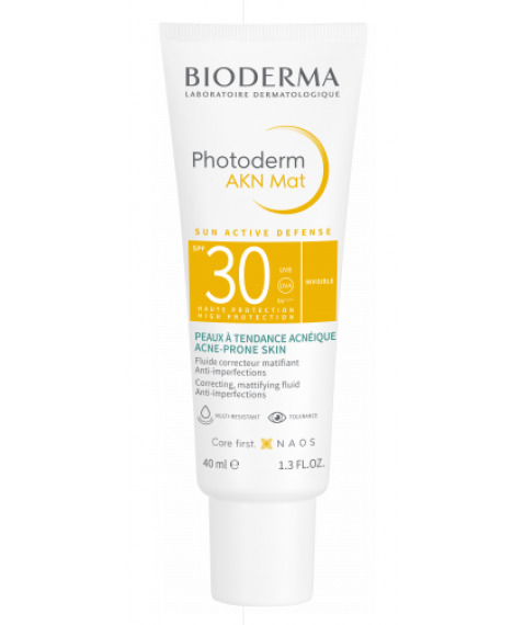 Bioderma Photoderm AKN Mat SPF 30 40 ml - Fluido opacizzante anti-imperfezioni