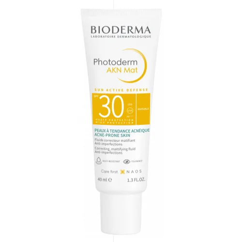 Bioderma Photoderm AKN Mat SPF 30 40 ml - Fluido opacizzante anti-imperfezioni