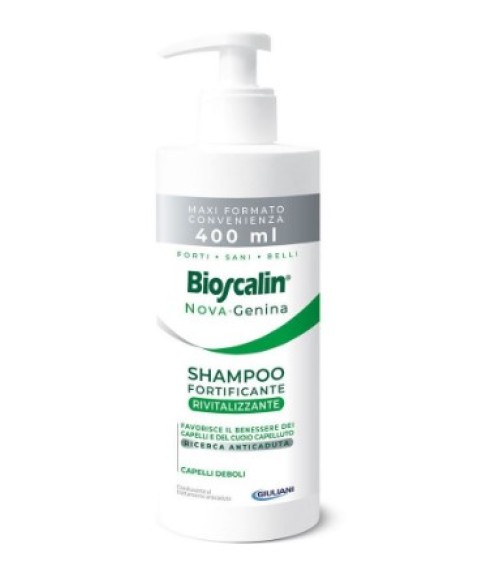Bioscalin Nova Genina Shampoo Fortificante Rivitalizzante Anticaduta Capelli Uomo Donna Maxi Formato 400 ml