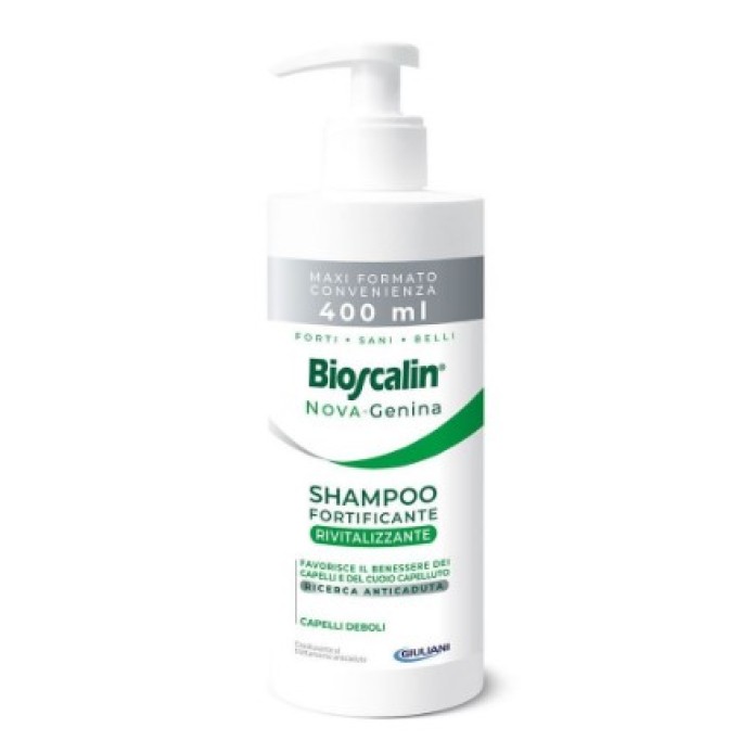 Bioscalin Nova Genina Shampoo Fortificante Rivitalizzante Anticaduta Capelli Uomo Donna Maxi Formato 400 ml