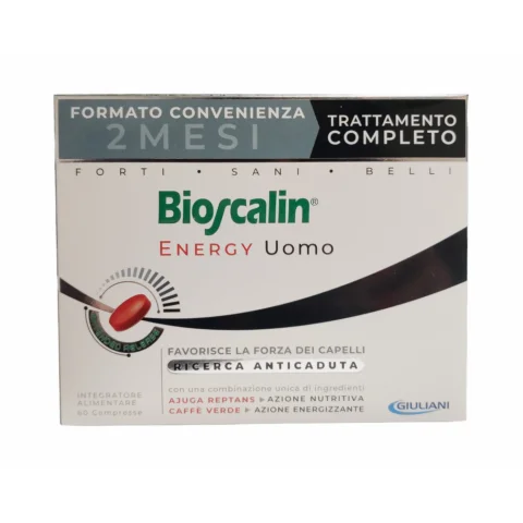 Bioscalin Energy Uomo  Capelli 60 Compresse 2 Mesi Trattamento Completo