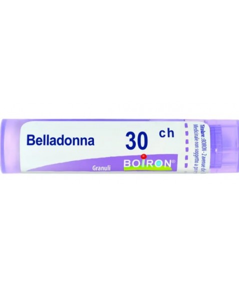 Boiron Belladonna 30Ch Tubo 80 Granuli 4 gr - Medicinale Omeopatico per infiammazioni locali con arrossamento tumefazione calore e dolore acuto