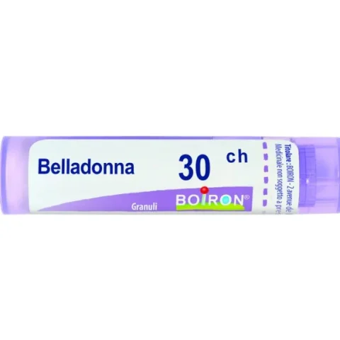 Boiron Belladonna 30Ch Tubo 80 Granuli 4 gr - Medicinale Omeopatico per infiammazioni locali con arrossamento tumefazione calore e dolore acuto