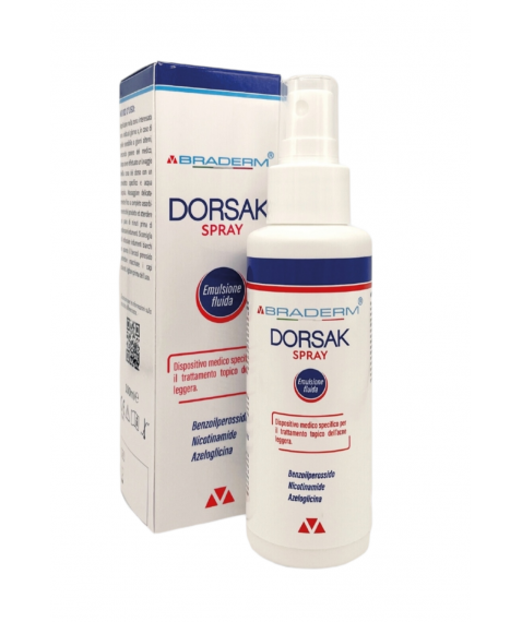 Braderm Dorsak Spray 100 ml - Per il trattamento topico dell'acne leggera