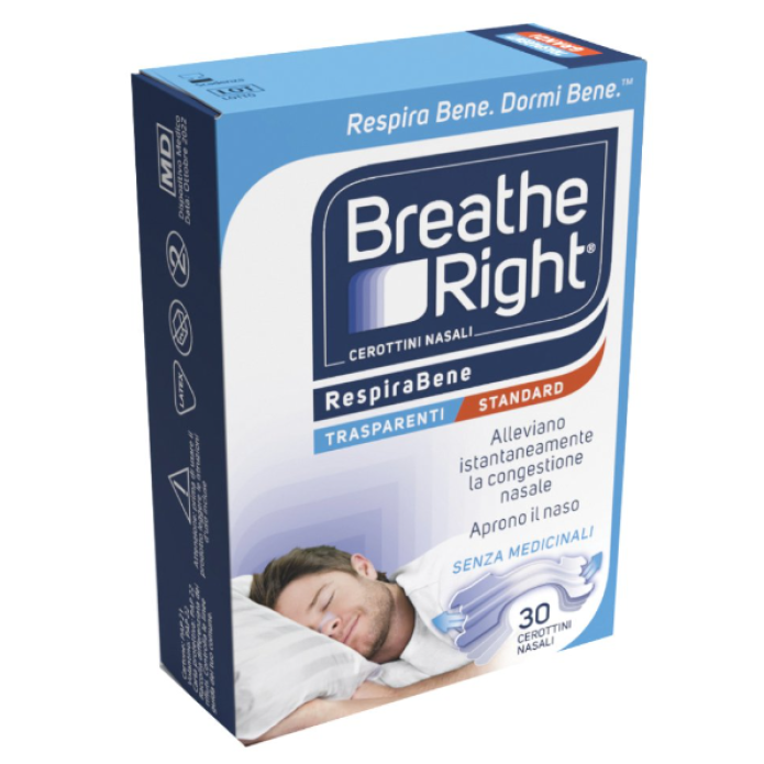 BREATHE RIGHT 30 Cerotti Nasali Trasparenti