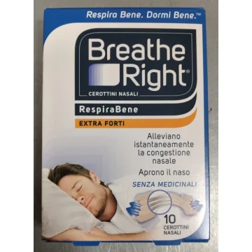 Breathe Right 10 Cerottini Nasali Extra Forti - Alleviano la congestione nasale e aprono il naso