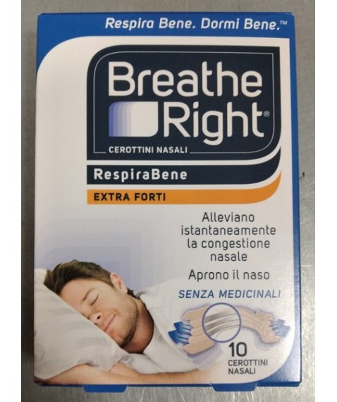Breathe Right 10 Cerottini Nasali Extra Forti - Alleviano la congestione nasale e aprono il naso