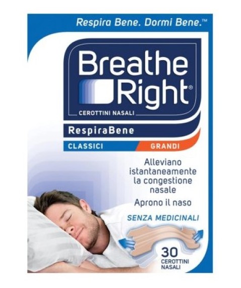 Breathe Right Cerotti Nasali Grandi 30 Pezzi