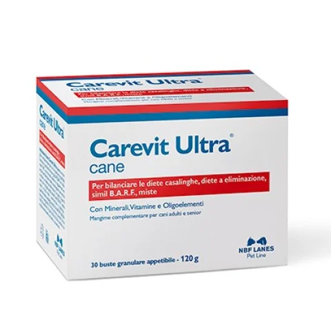 Carevit Ultra Cane 30 Bustine da 4 gr - Mangime complementare per cani adulti e senior