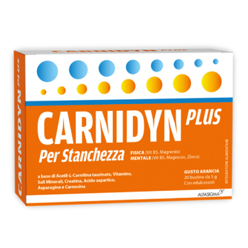 Carnidyn Plus 20 Bustine - Integratore contro la stanchezza fisica e mentale