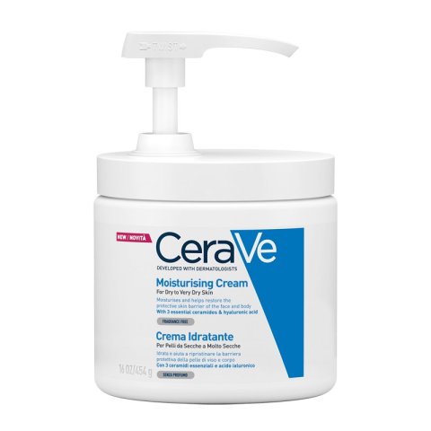 CeraVe Crema Idratante  Viso e Corpo 454 gr - Per pelli da secche a molto secche