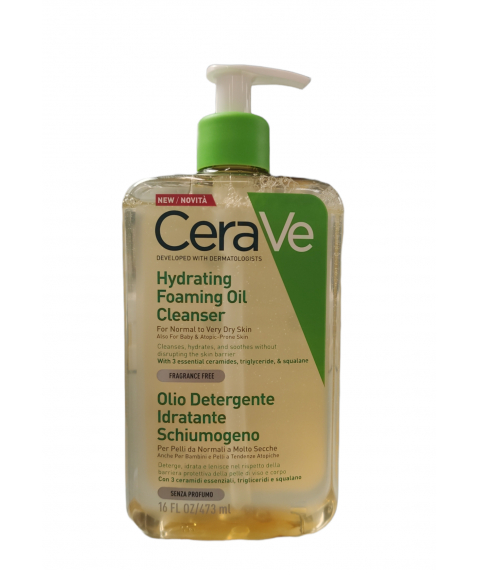 CeraVe Olio Detergente Idratante Schiumogeno 473 ml - Per pelli da normali a secche