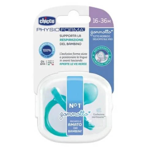 Chicco Gommotto PhysioForma Silicone Bimbo 16-36Mesi Colore Azzurro 1 Pezzo