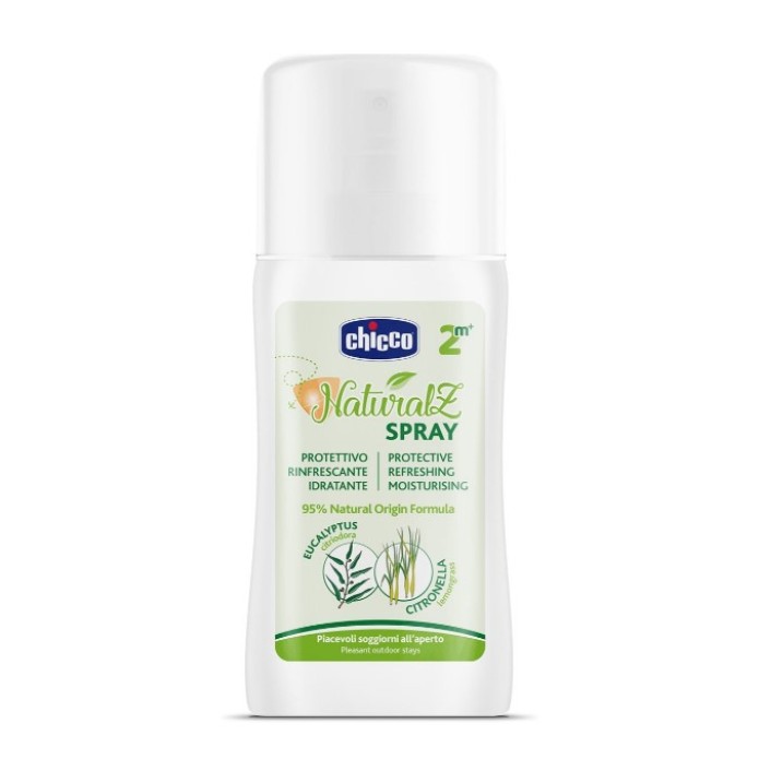 Chicco Spray NaturalZ Protettivo & Rinfrescante Antizanzare Bebè e Bambini 2M+ 100 ml