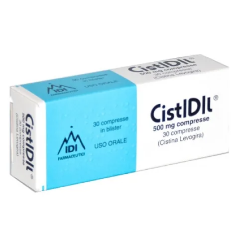 Cistidil 30 Compresse 500 mg - Trattamento per acne dermatiti atrofiche e psoriasi Cistidil 30 Compresse 500 mg - Trattamento per acne dermatiti atrofiche e psoriasi