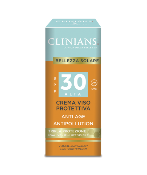 CLINIANS Crema Viso Protettiva SPF 30 Anti Age Antipollution 75ml